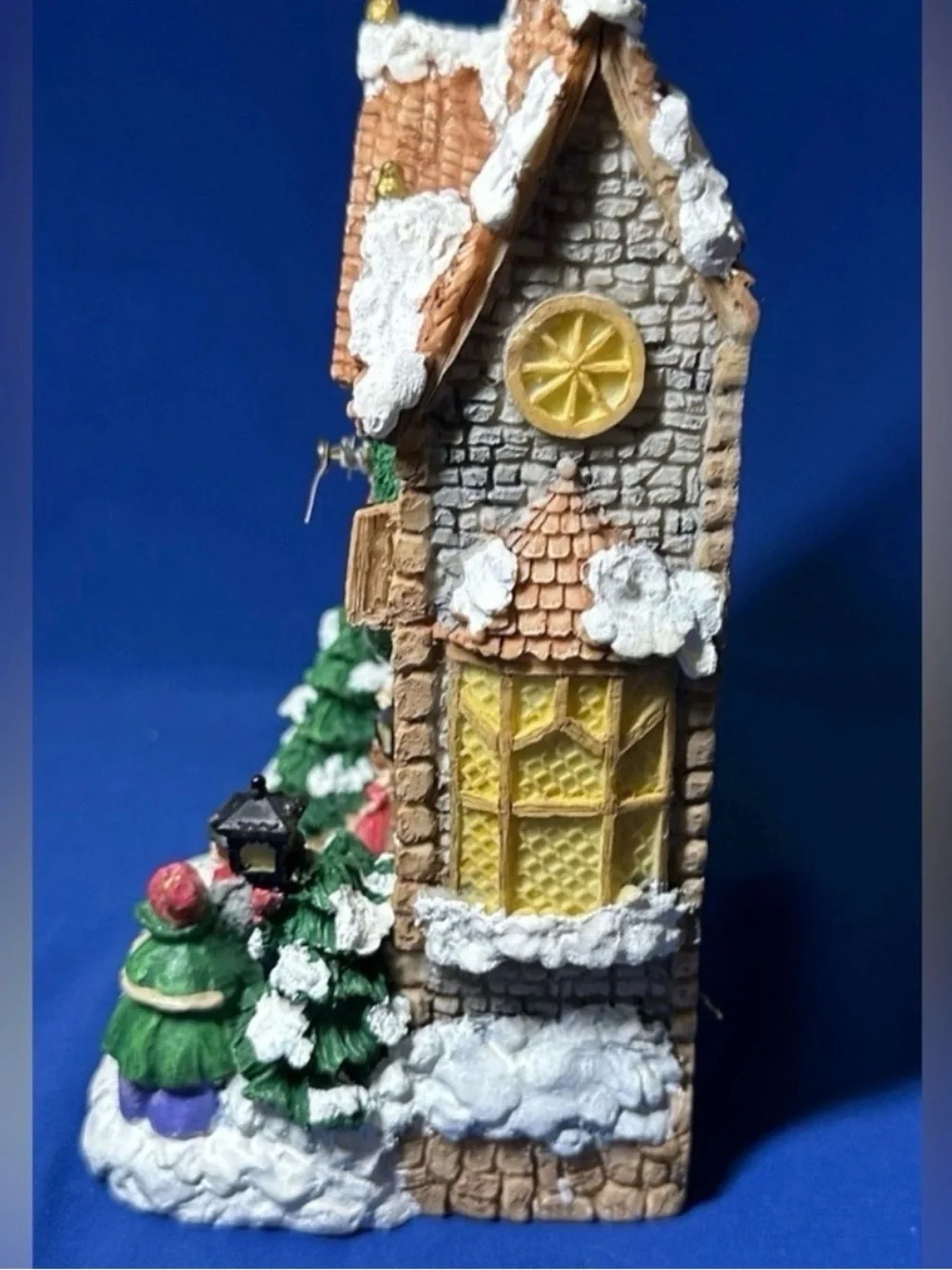 1996 Avon Christmas Village Mantel Clock Victorian Carolers Holiday Decor